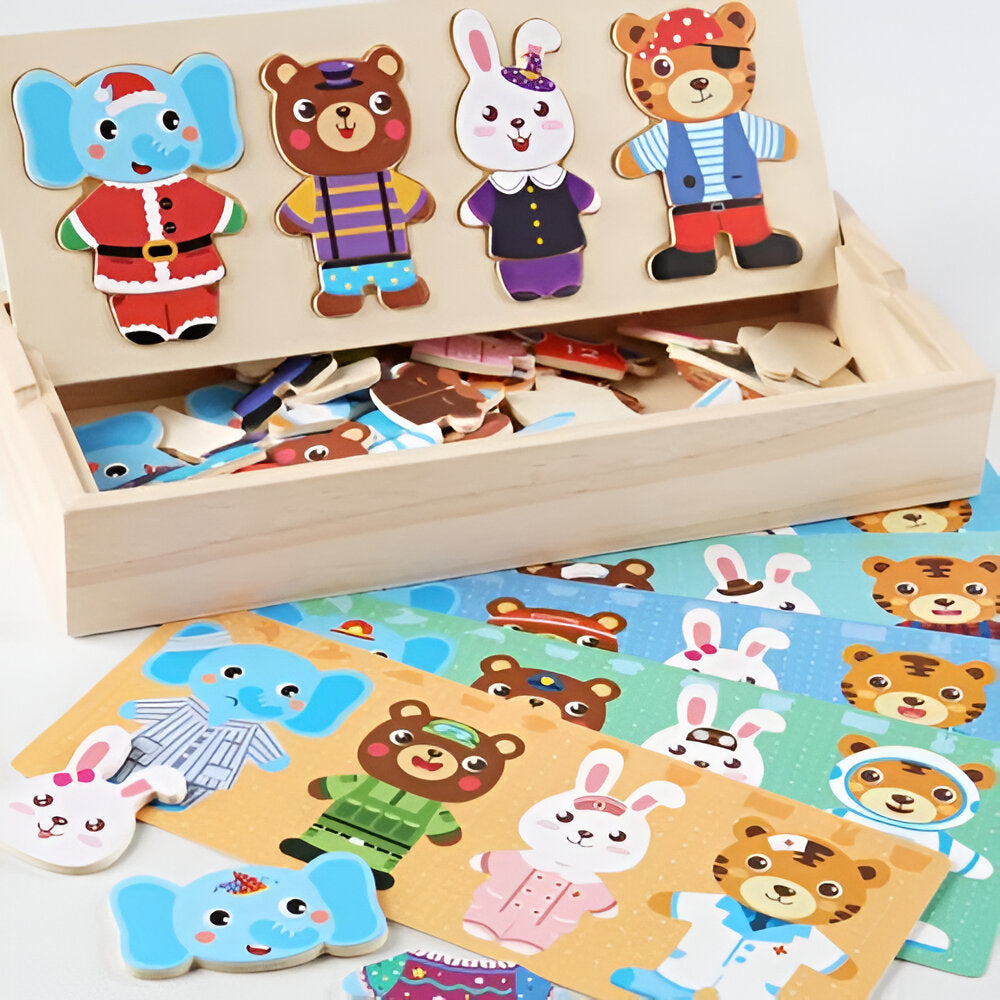 puzzle 3 en bois les métiers