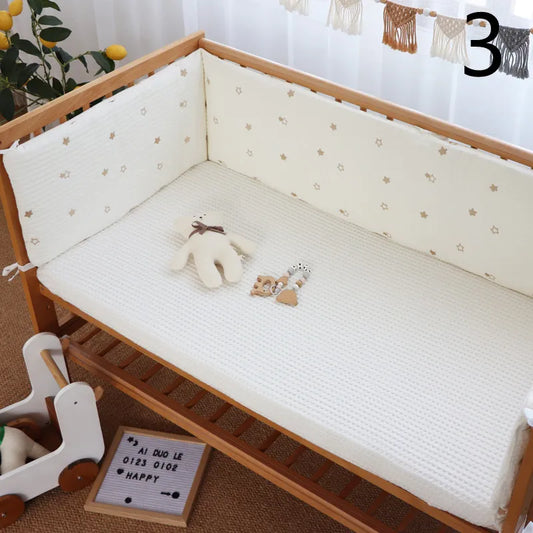 tour de lit bébé fille avec des étoiles