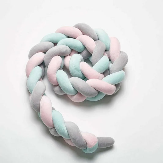 tour de lit bebe tresse enroulé