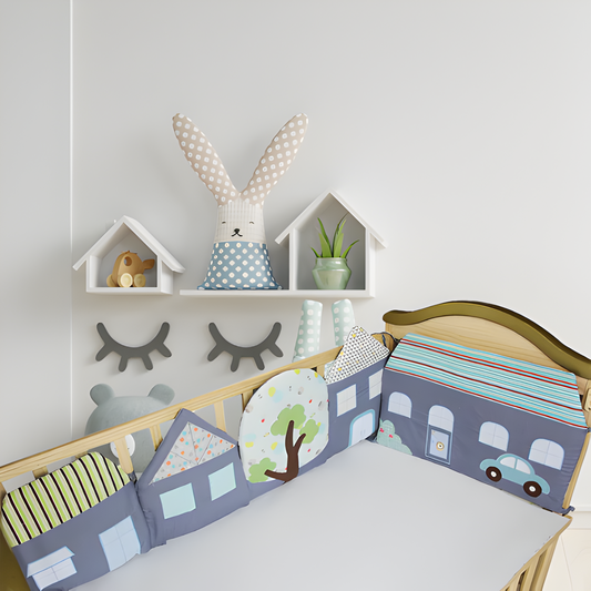 tour de lit bébé dans un lit de bébé