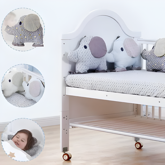tour de lit respirant en forme de plusieurs éléphants