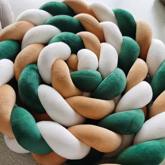 tresse de lit verte orange clair