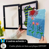 Cadre dessin enfant noir lot de 2 + cadeau