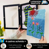 Cadre dessin enfant lot de 4 noir + cadeaux