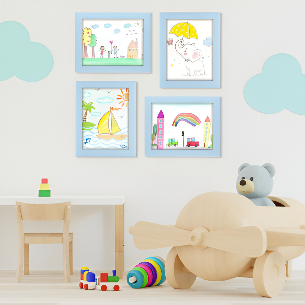 cadre pour dessin enfant dans une chambre de bébé