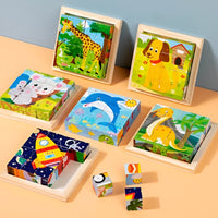 ensemble de 6 puzzles 3D différents
