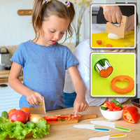 petite fille qui cuisine avec le kit cuisine enfant