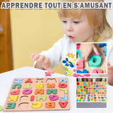 puzzle 3d bois avec un bébé