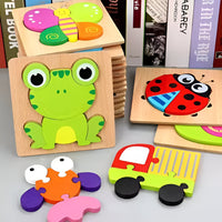 plusieurs puzzles avec le puzzle en 3d la grenouille