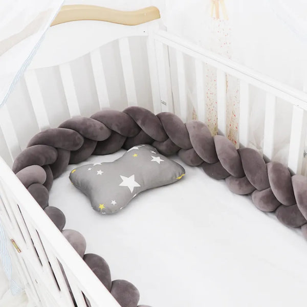 TOUR DE LIT BEBE TRESSE - Gris 4M