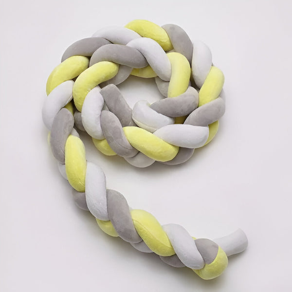 tresse de lit 4m grise et jaune enroulé