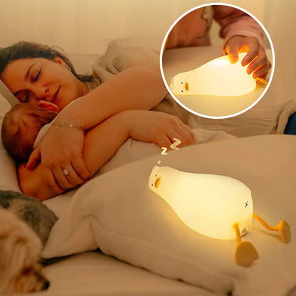 veilleuse bebe canard avec maman qui dort et bébé