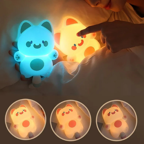 Image de VEILLEUSE CHATON ROSE utilisé pour les bébés – veilleuse chaton